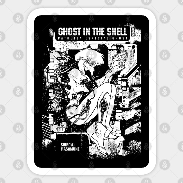 ghost in the shell Sticker by namanyastudios